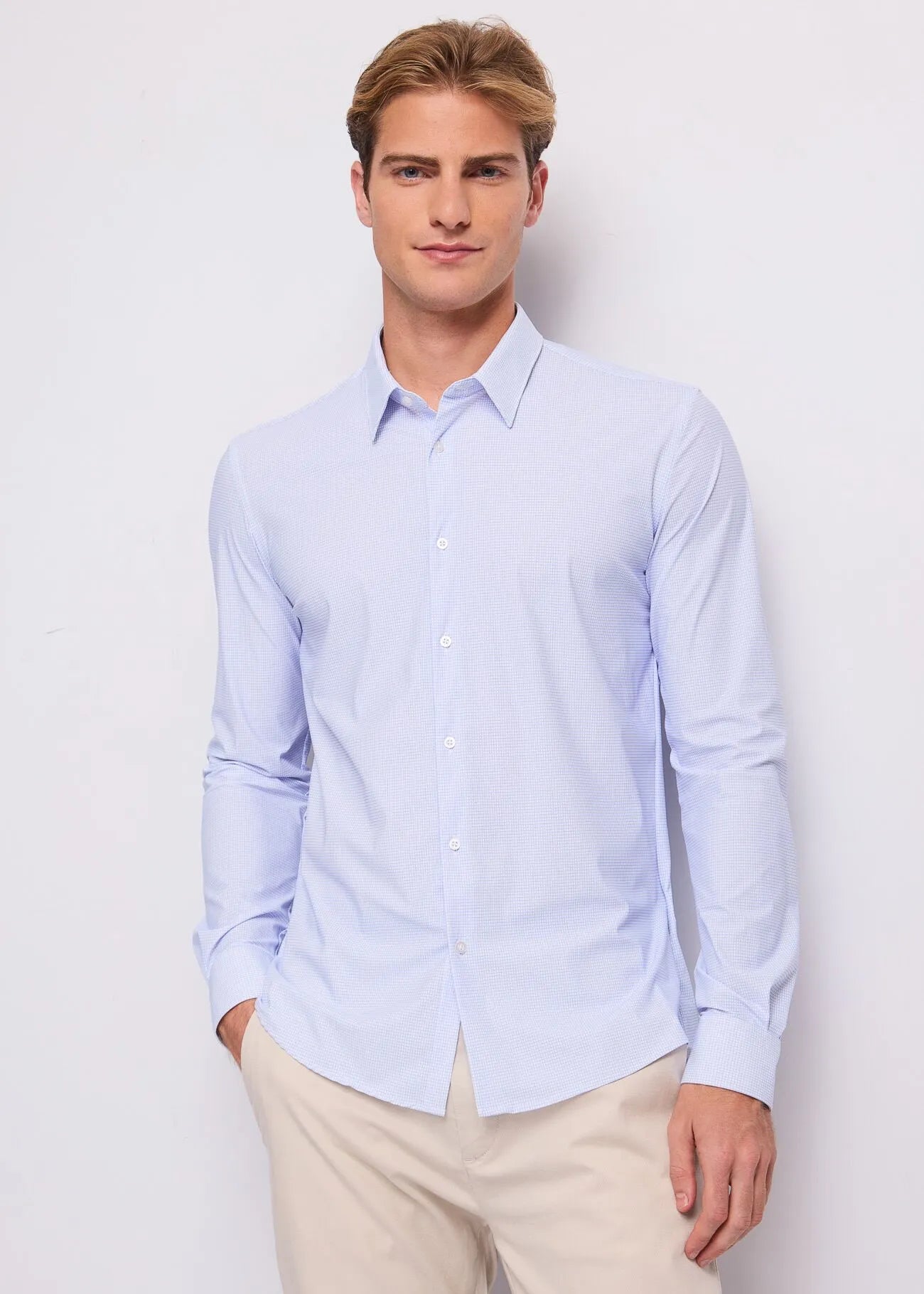 SAGE CART# 88821 Slim-fit printed nylon shirt