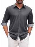 SAGE CART# 88823 sogami Mens Long Sleeve Stretch Dress Shirts Casual Button Down Shirt